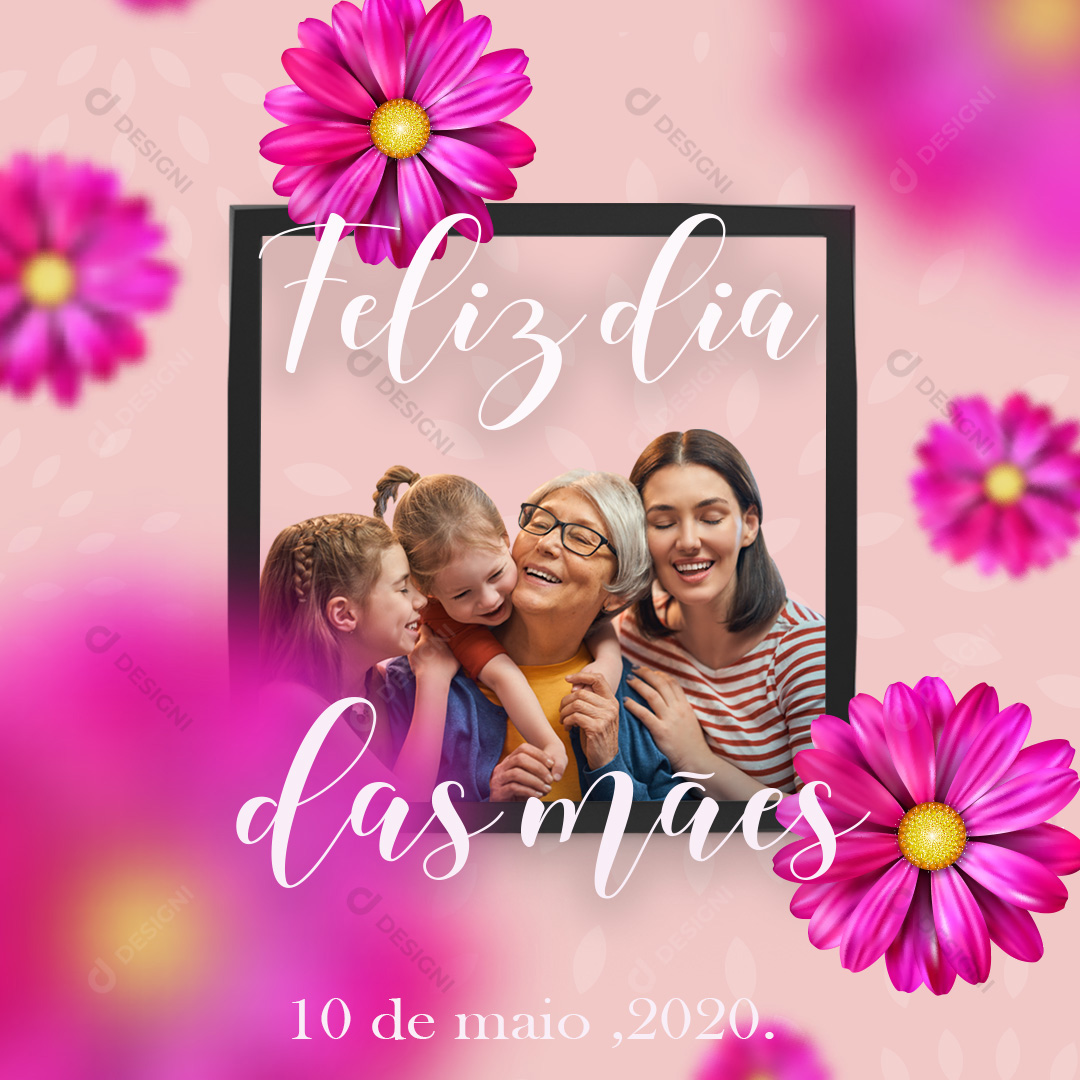 Feliz Dia Das Mães Social Media PSD Editável