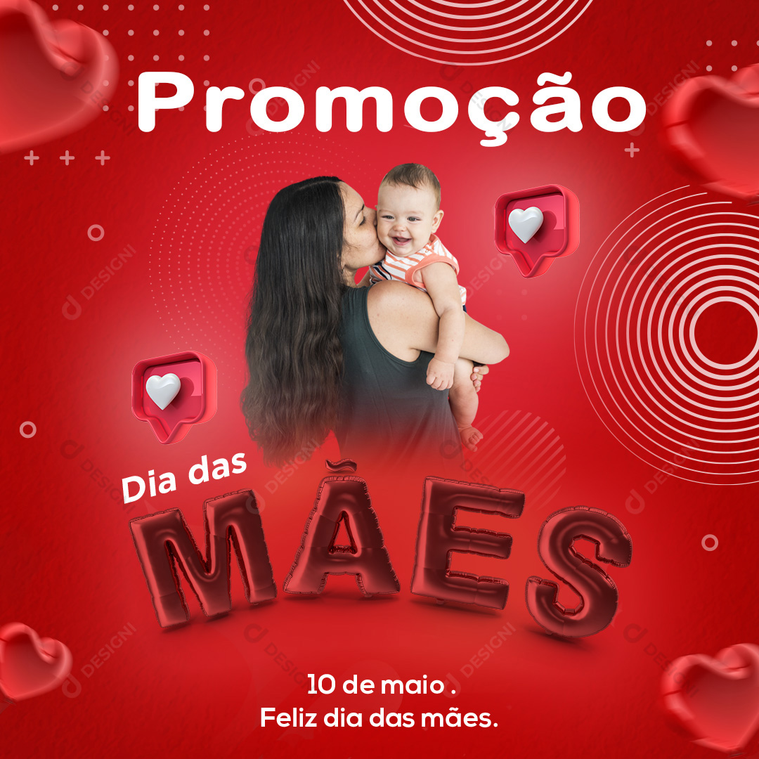 Feliz Dia Das Mães Social Media PSD Editável Promoções