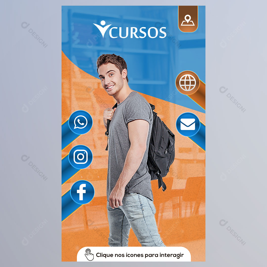 Cartão Interativo Corretor de Imóveis PSD + PPTX Editável