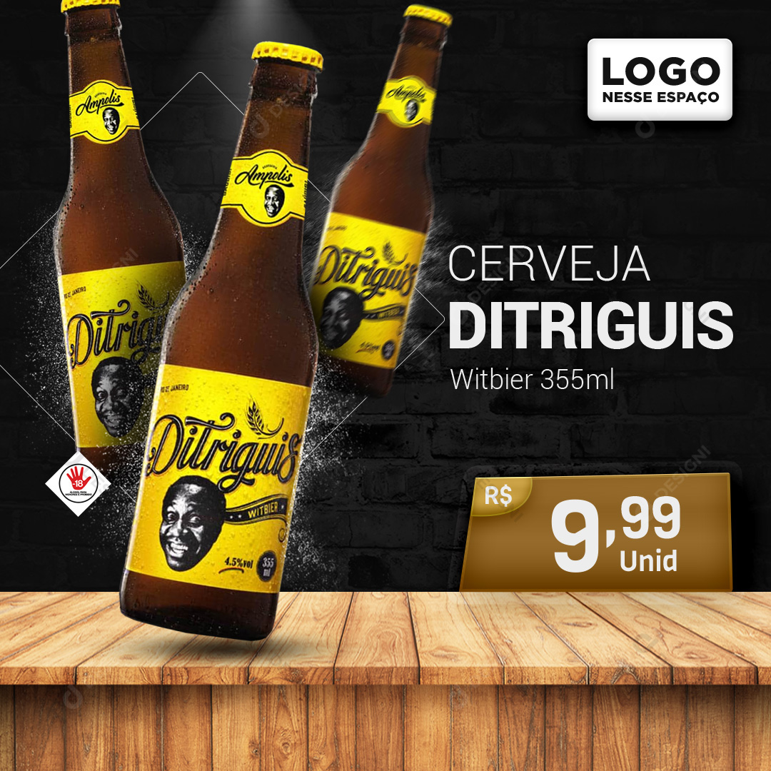 Cerveja Ditriguis Witbier 355ml Social Media PSD Editável