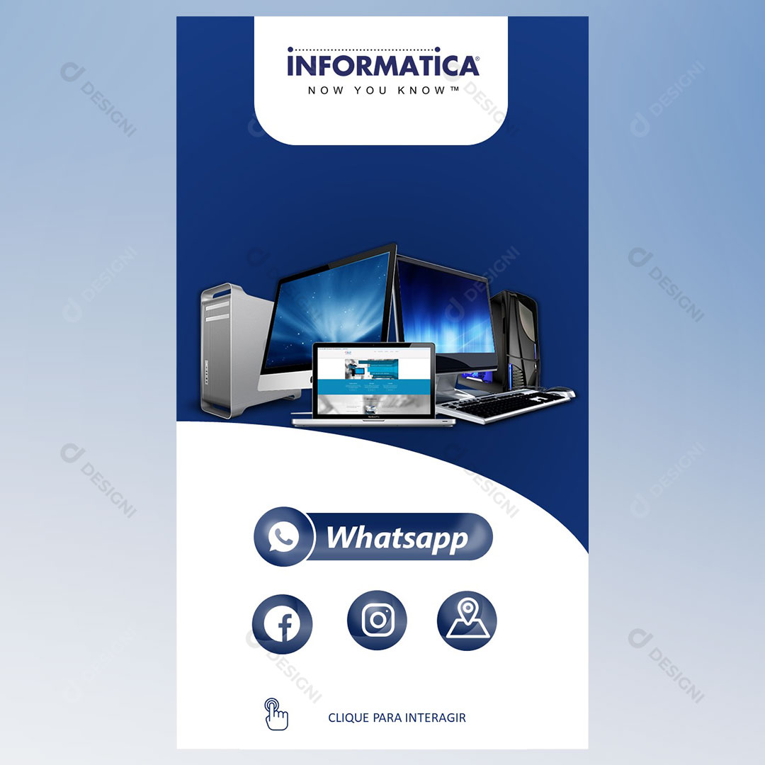 Cartão Interativo Informática PPTX Editável