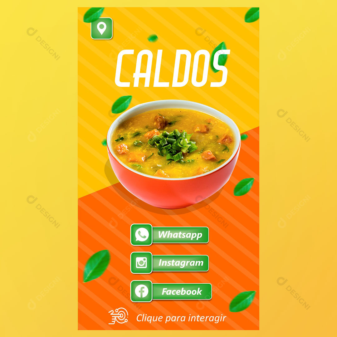 Cartão Interativo Caldos PPTX Editável