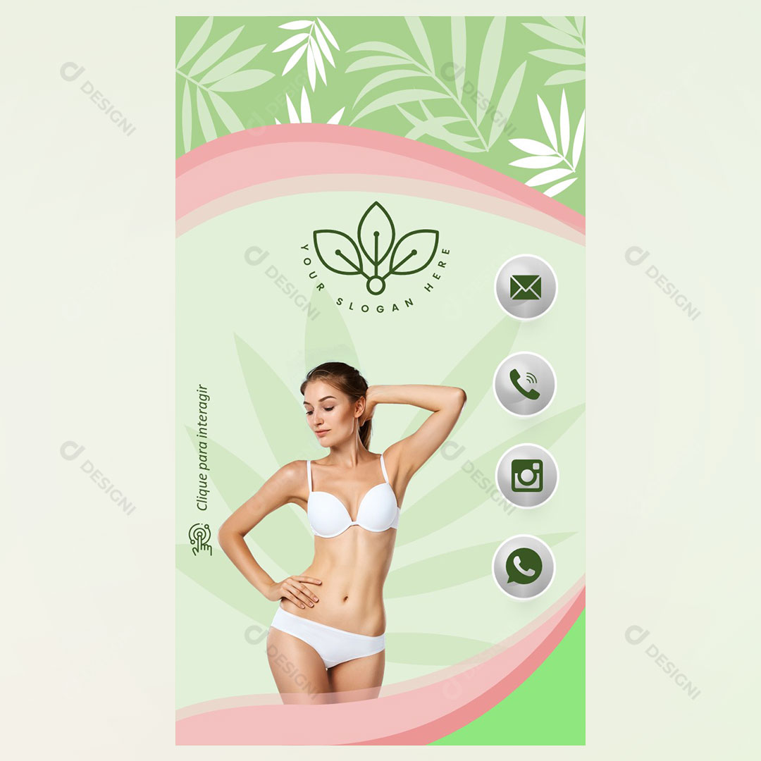 Cartão Interativo Beleza PPTX Editável