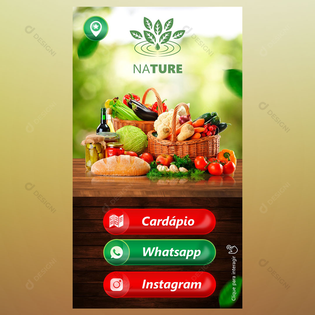 Cartão Interativo Verdurão Feira PPTX Editável