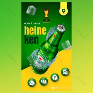 Cartão Interativo Heineken Bares PPTX Editável