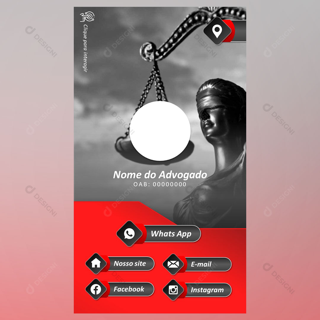 Cartão Interativo Advogados PPTX Editável