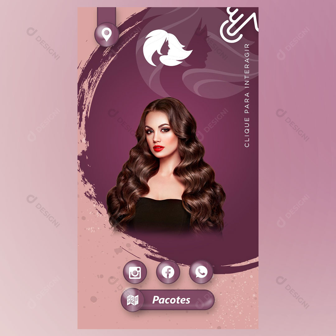 Cartão Interativo Cabelereiras PPTX Editável