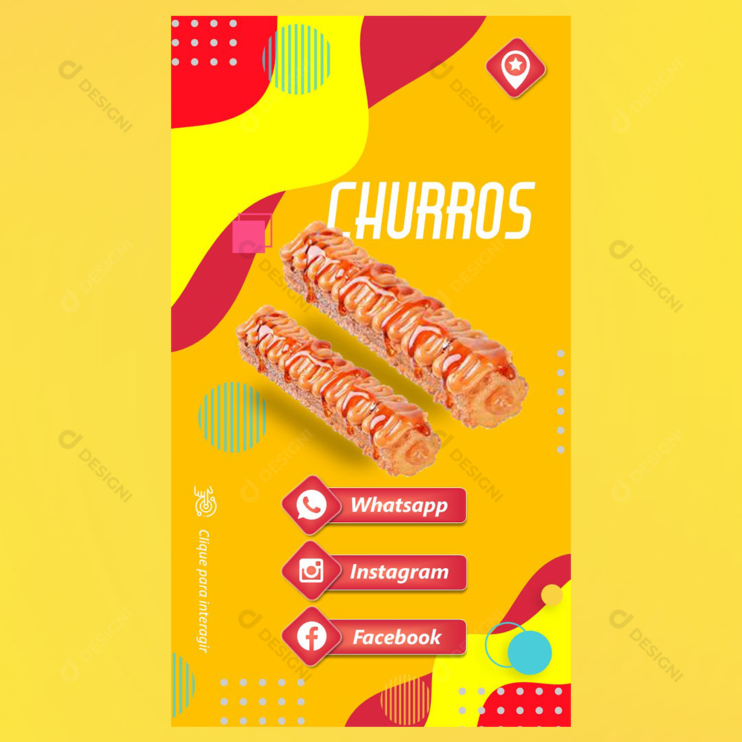 Cartão Interativo Churros PPTX Editável