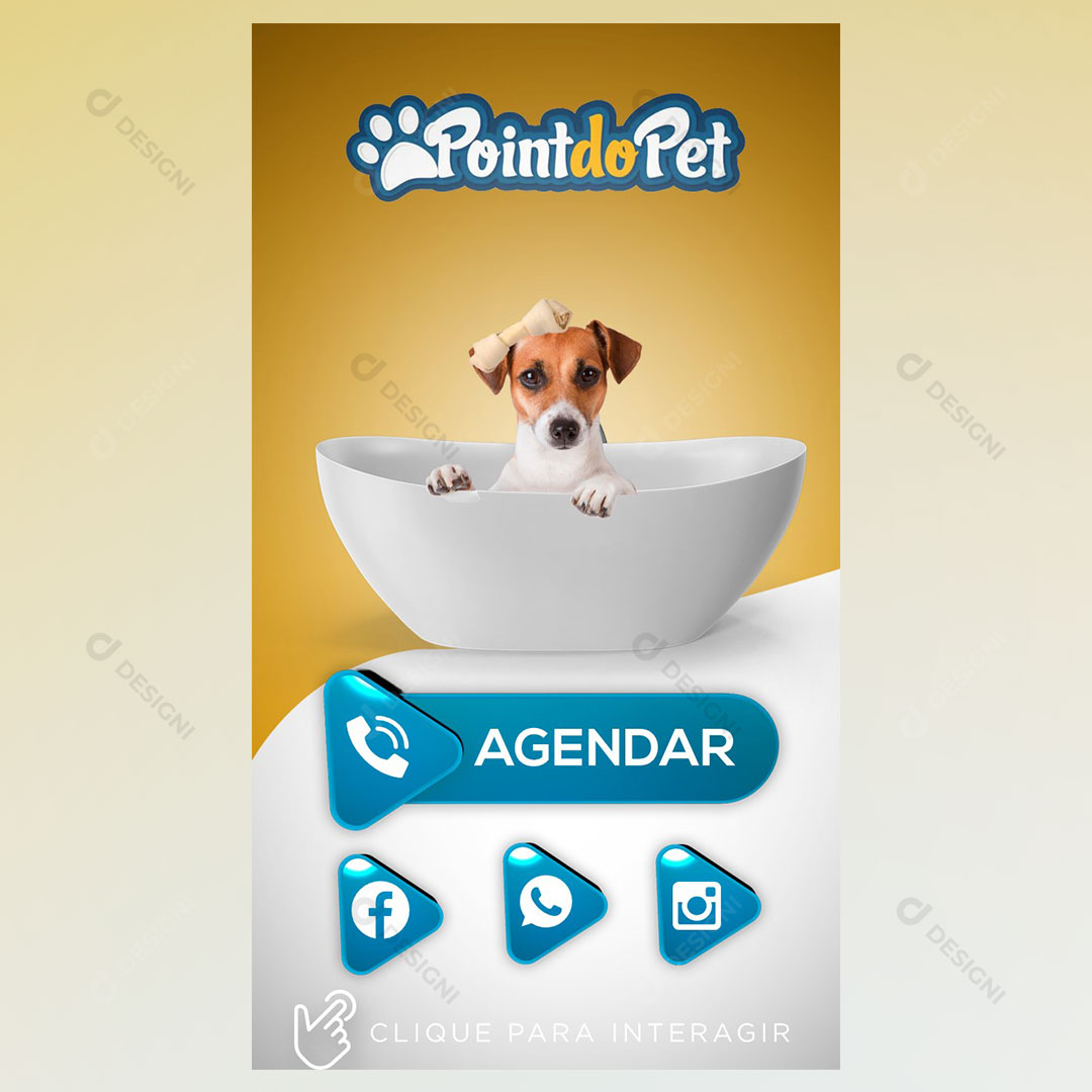 Petshop PPTX Editable Interactive Card