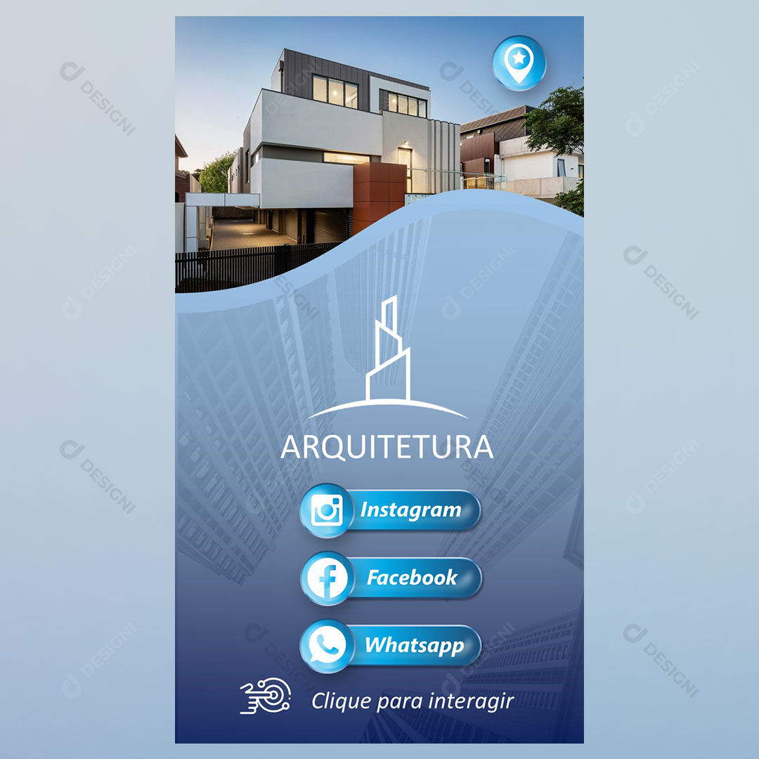 Cartão Interativo Arquitetura PPTX Editável