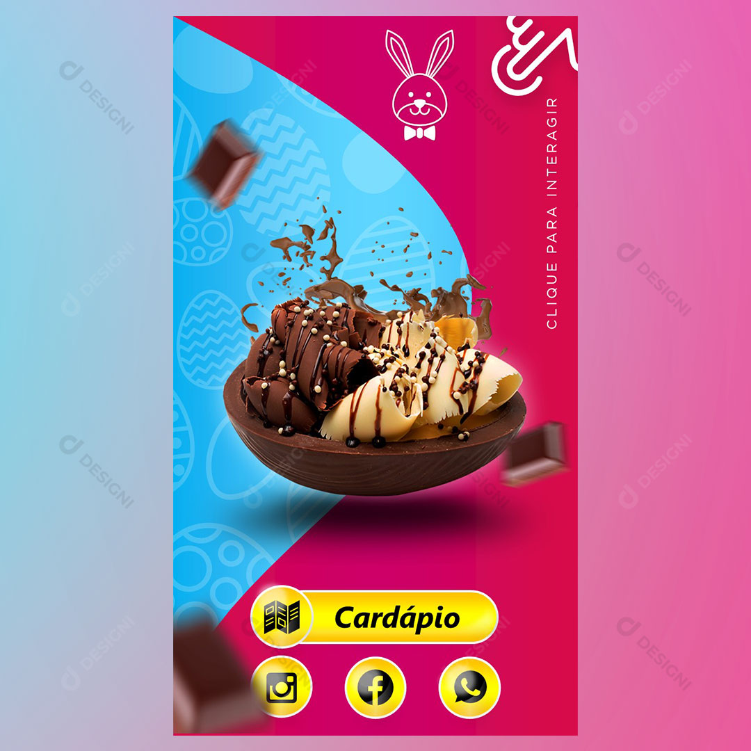 Cartão Interativo Ovos de Páscoa PPTX Editável