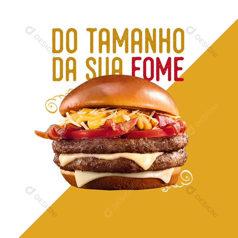 Hambúrguer Hamburguerias Social Media PSD Editável