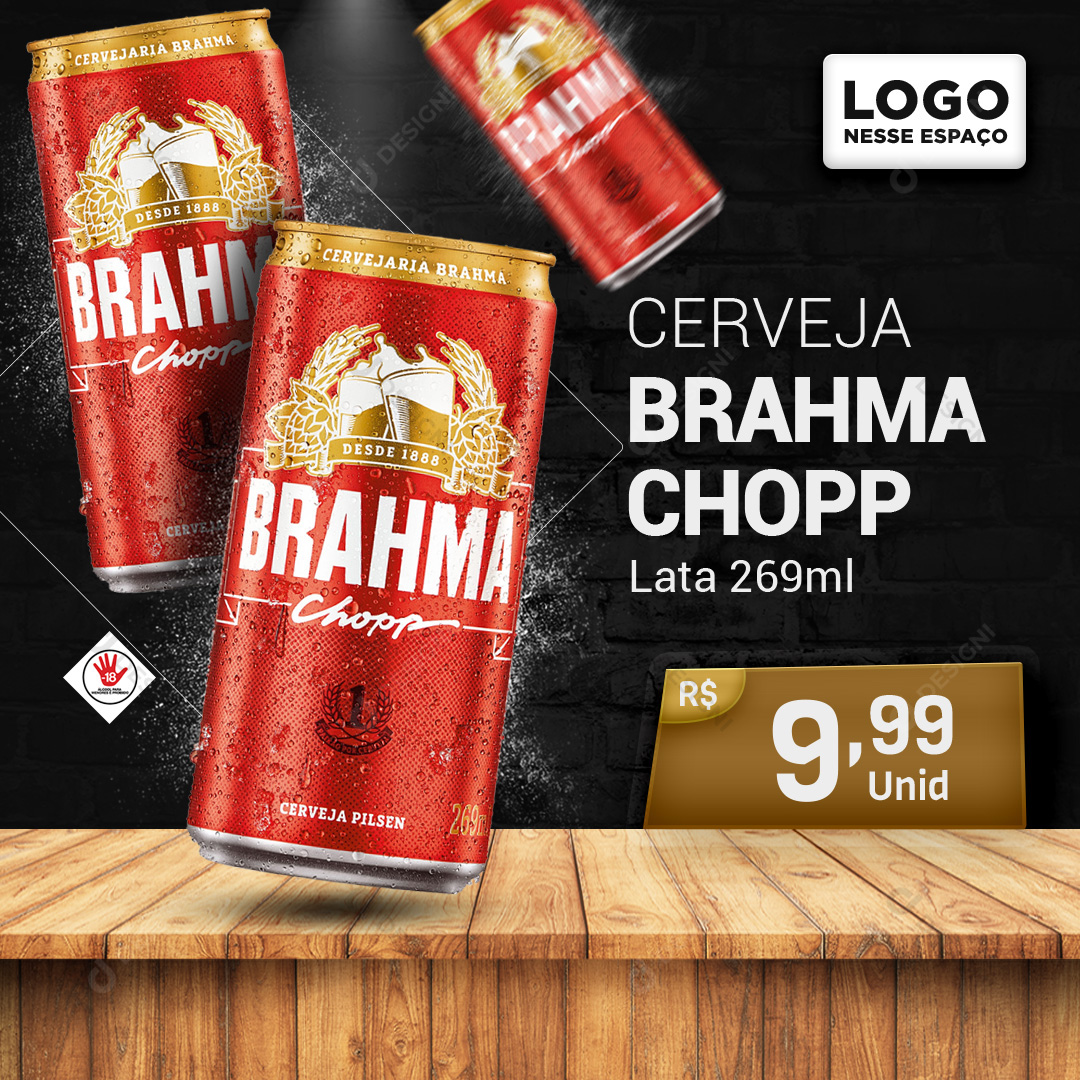 Cerveja Brahma Chopp Lata 269ml Social Media PSD Editável