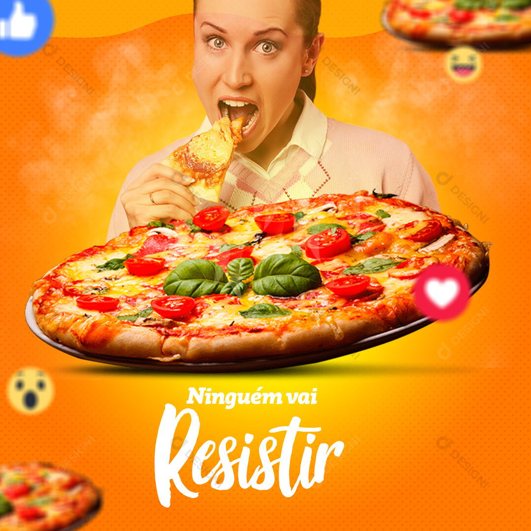 Pizza Pizzaria Social Media PSD Editável