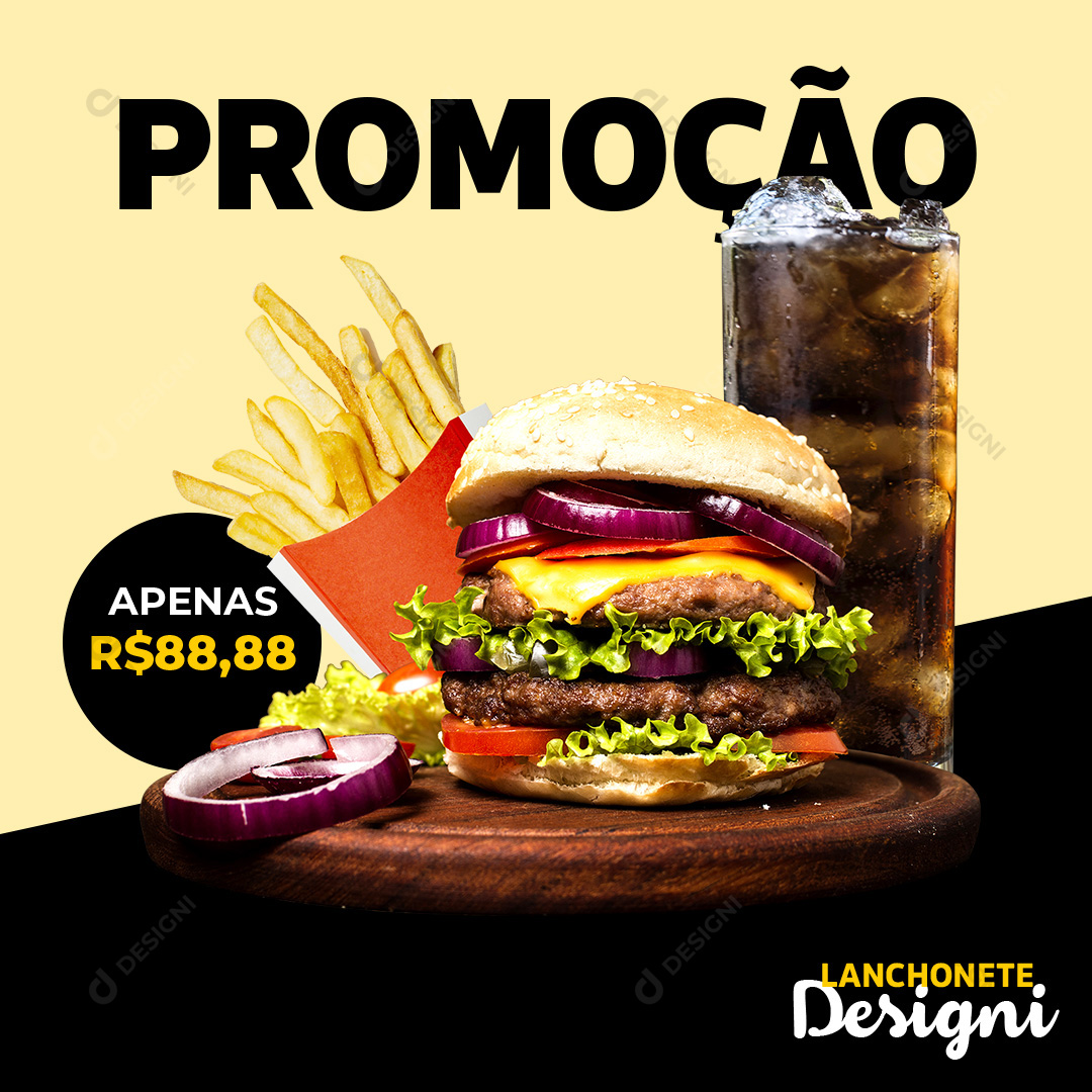 Combo Hamburguer Social Media PSD Editável Combos