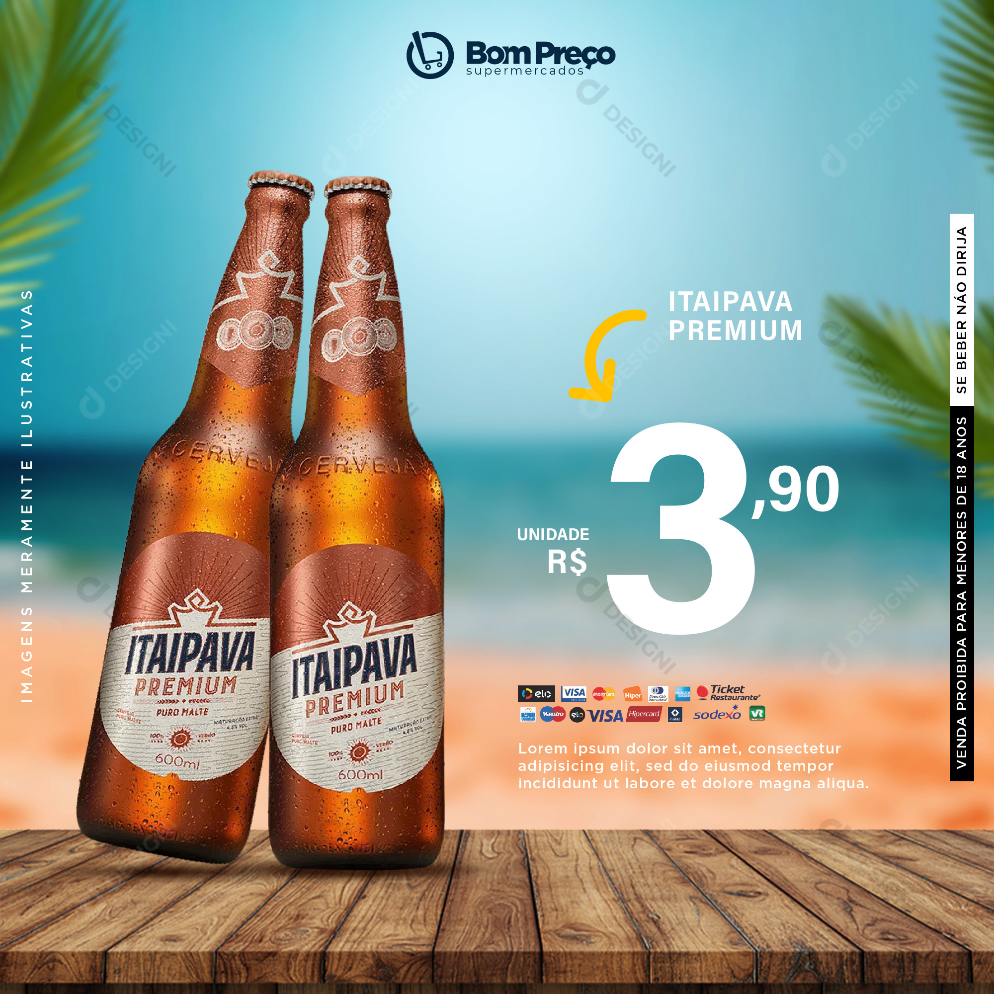 Itaipava Premium Bares Social Media PSD Editável