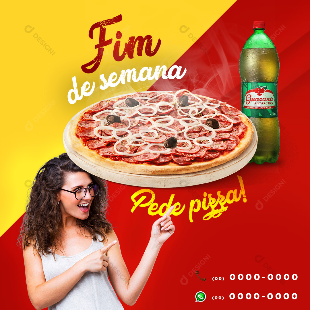 Pizza Pizzarias Social Media PSD Editável Lanchonetes