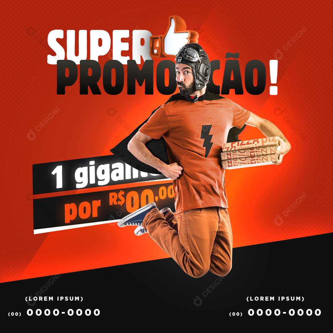 Super Promoção Internet Social Media PSD Editável