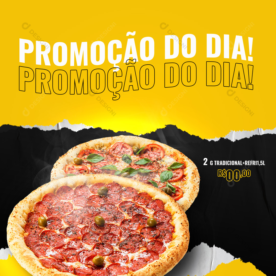 Pizza Pizzarias Social Media PSD Editável Promoções
