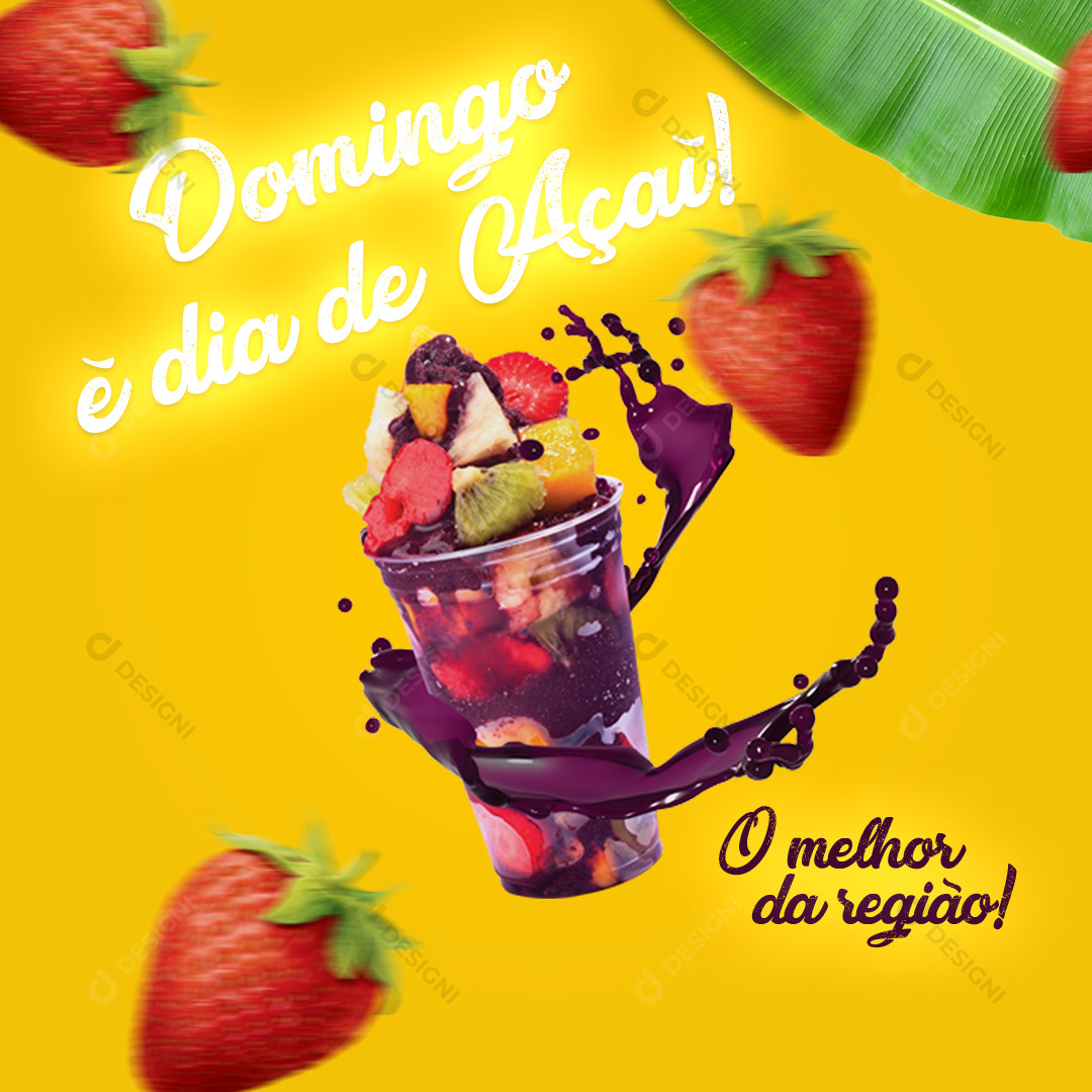Açaí Açaíteria Social Media PSD Editável