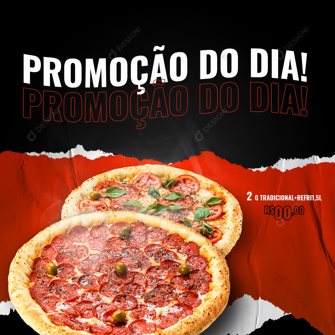 Pizza Pizzarias Social Media PSD Editável Promoções