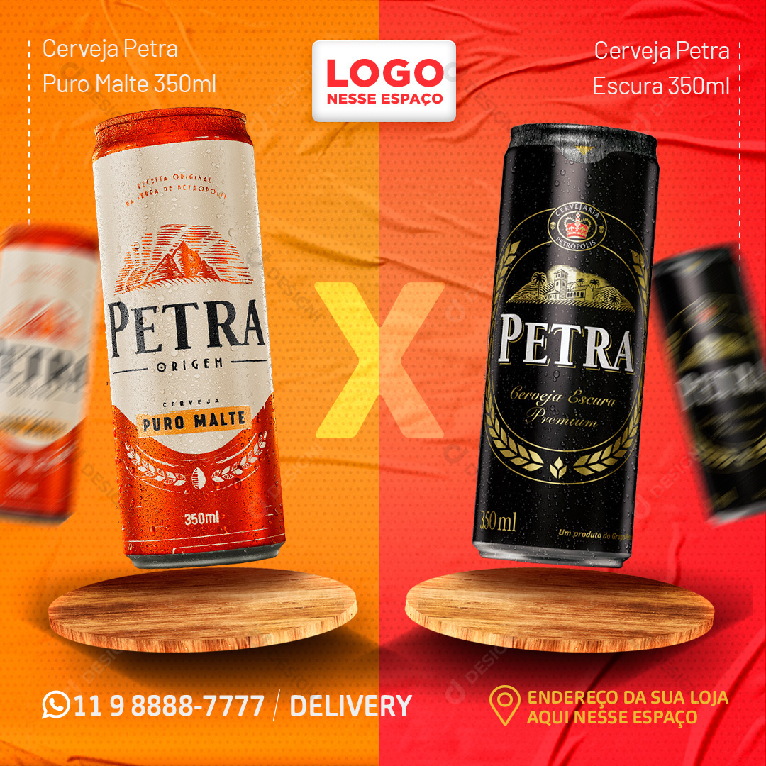 Batalha Cerveja Petra Social Media PSD Editável