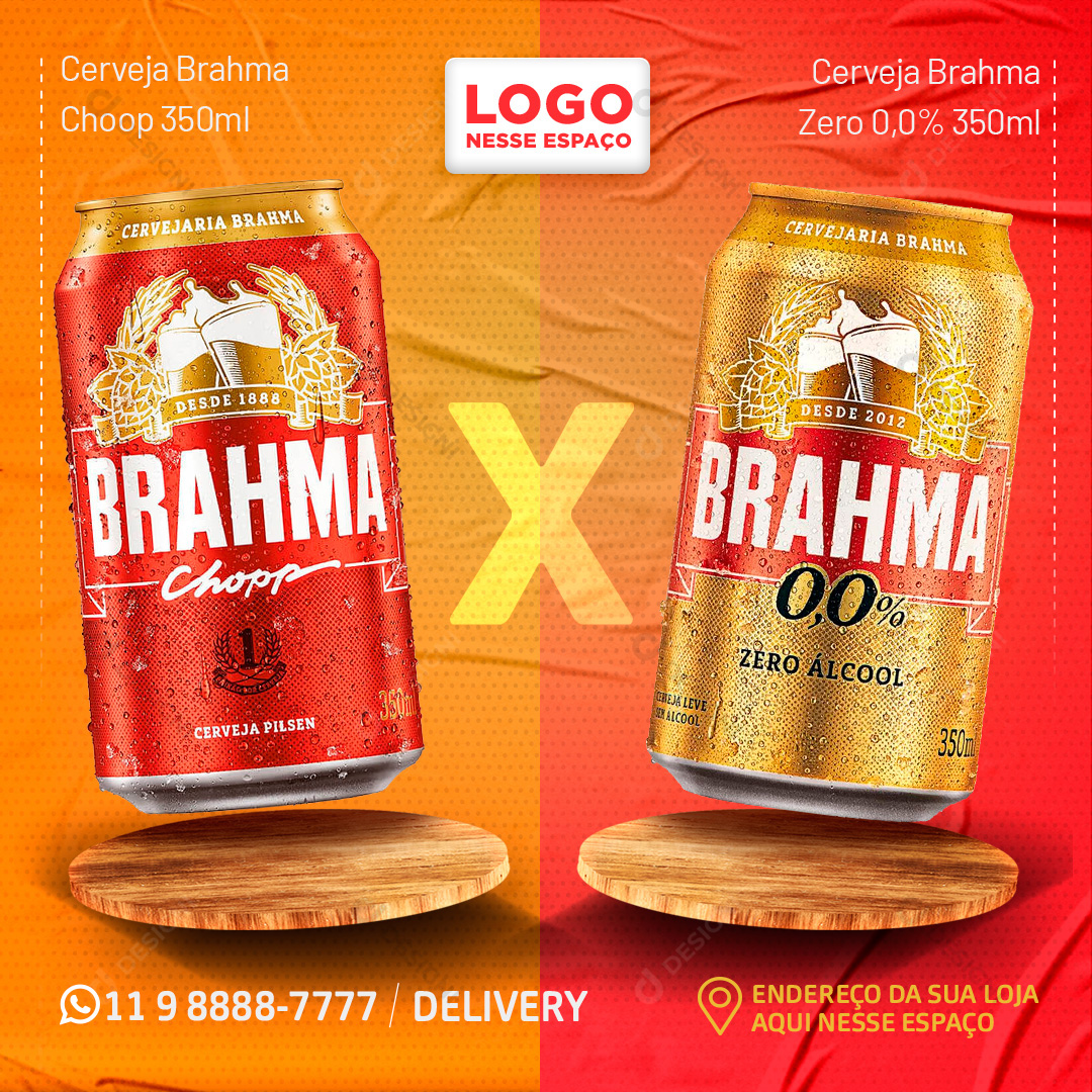 Batalha Brahma Cerveja Social Media PSD Editável