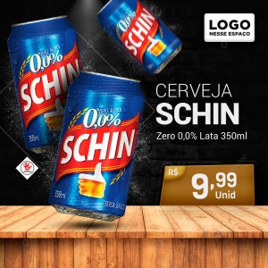 Cerveja Schin Pilsen Zero 0,0% Lata 350ml Social Media PSD Editável