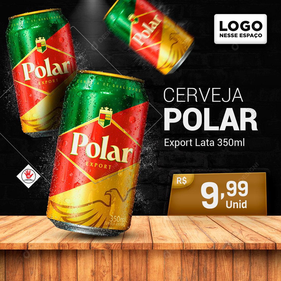 Cerveja Schin Polar 350ml Social Media PSD Editável