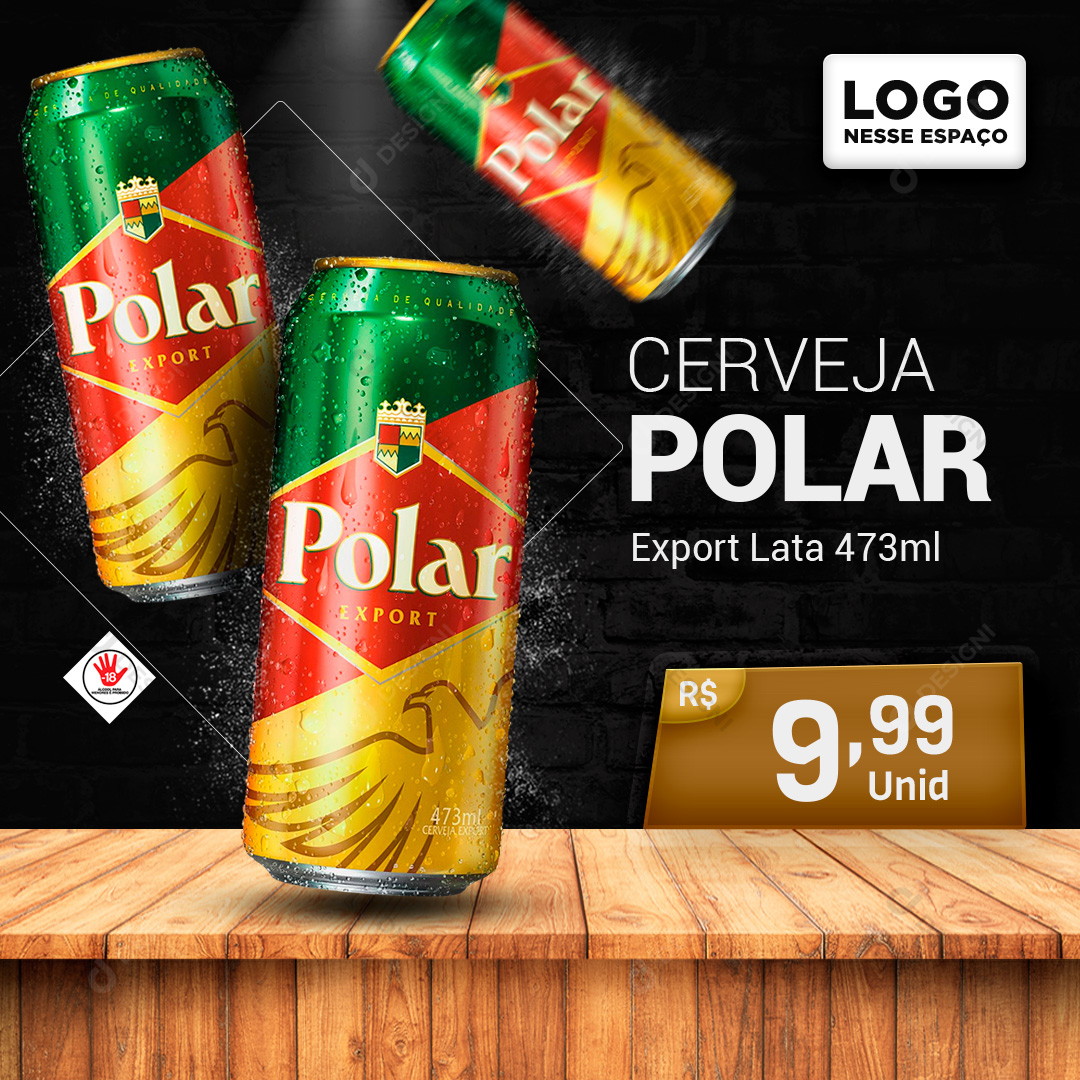 Cerveja Schin Polar 473ml Social Media PSD Editável