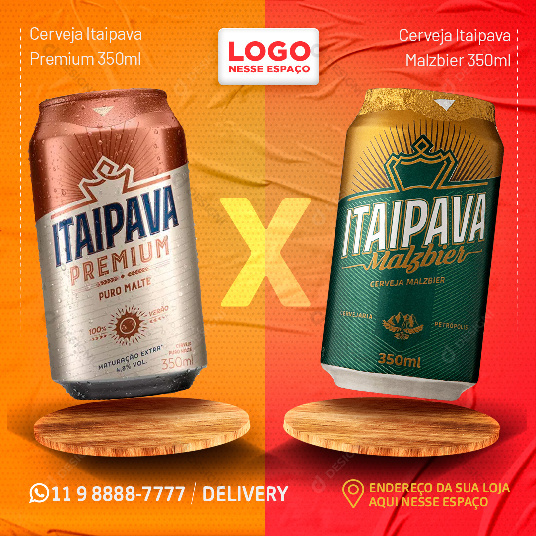 Batalha Itaipava Cerveja Social Media PSD Editável