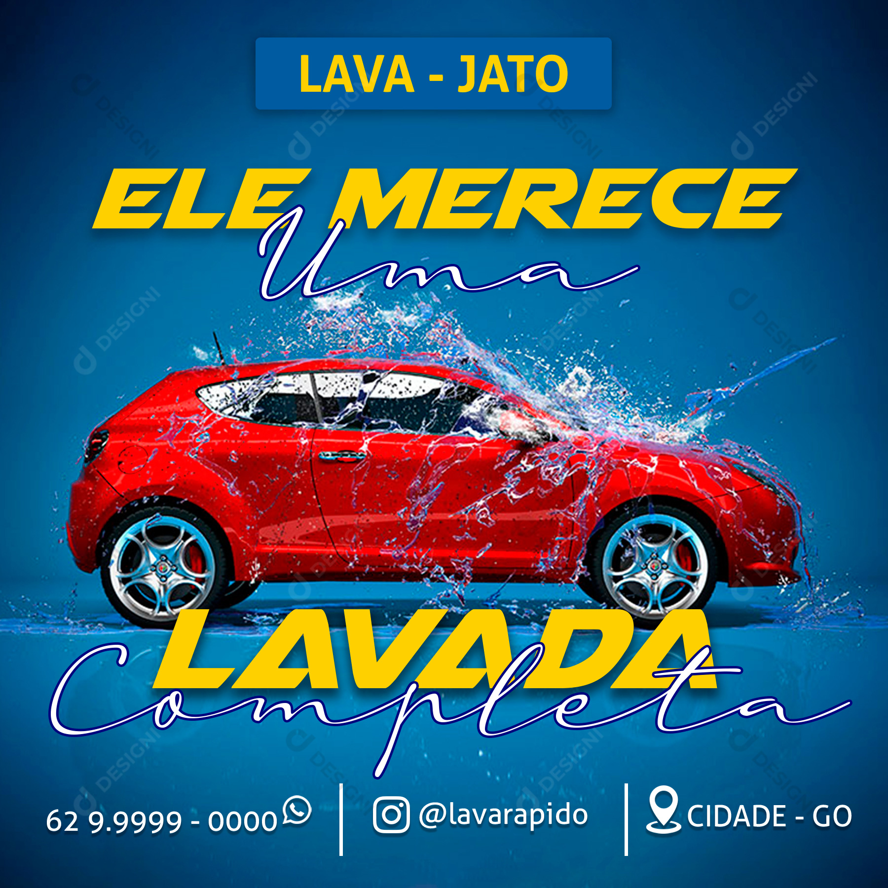 Lava Jato Social Media PSD Editável