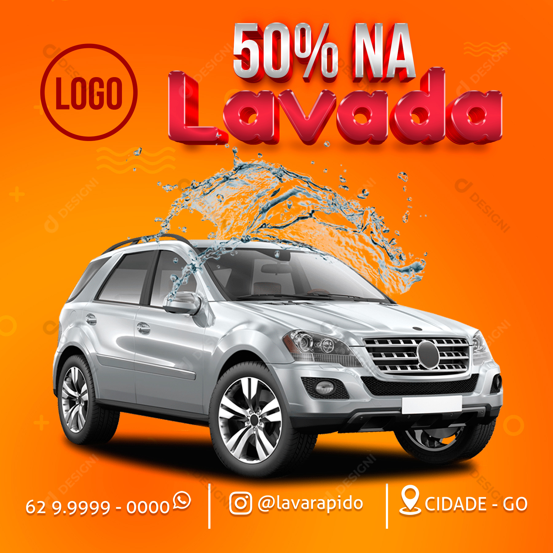 Lava Jato Social Media PSD Editável Promoções
