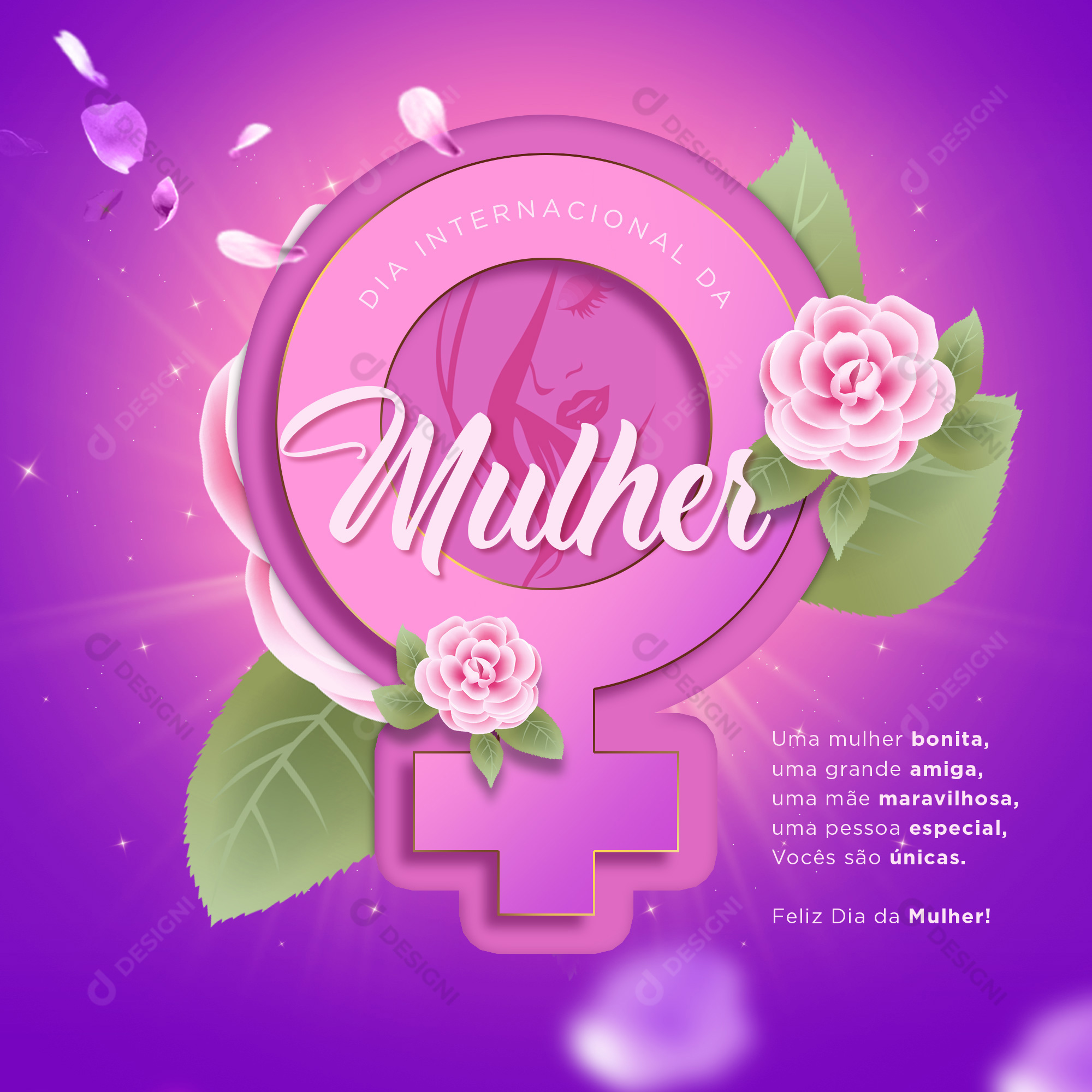 Dia Internacional da Mulher Social Media PSD Editável