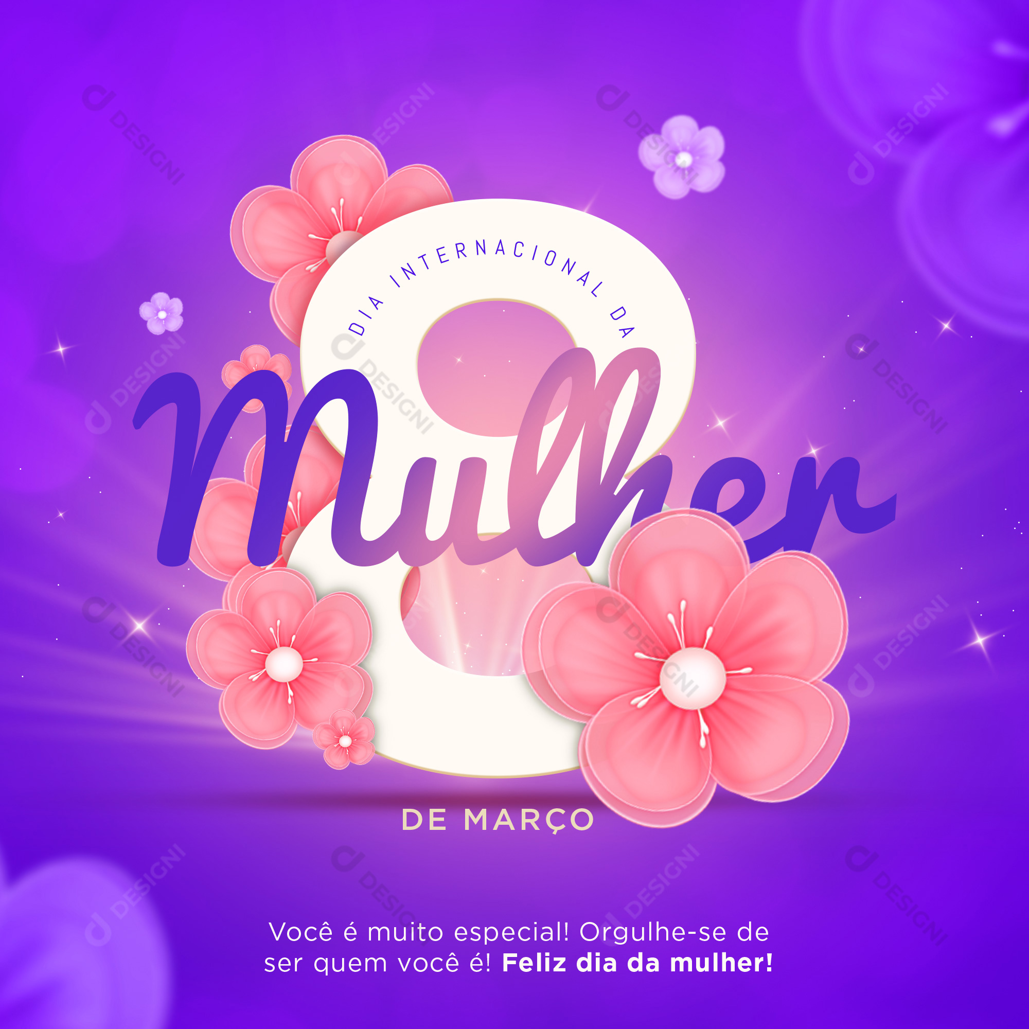 Dia Internacional da Mulher Social Media PSD Editável