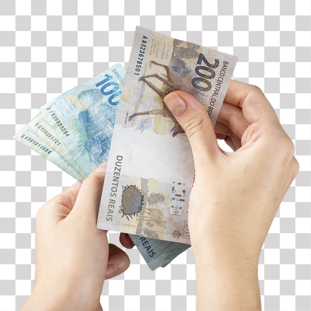Contato Dinheiro Com Nota de 200 Reais PNG Transparente Sem Fundo