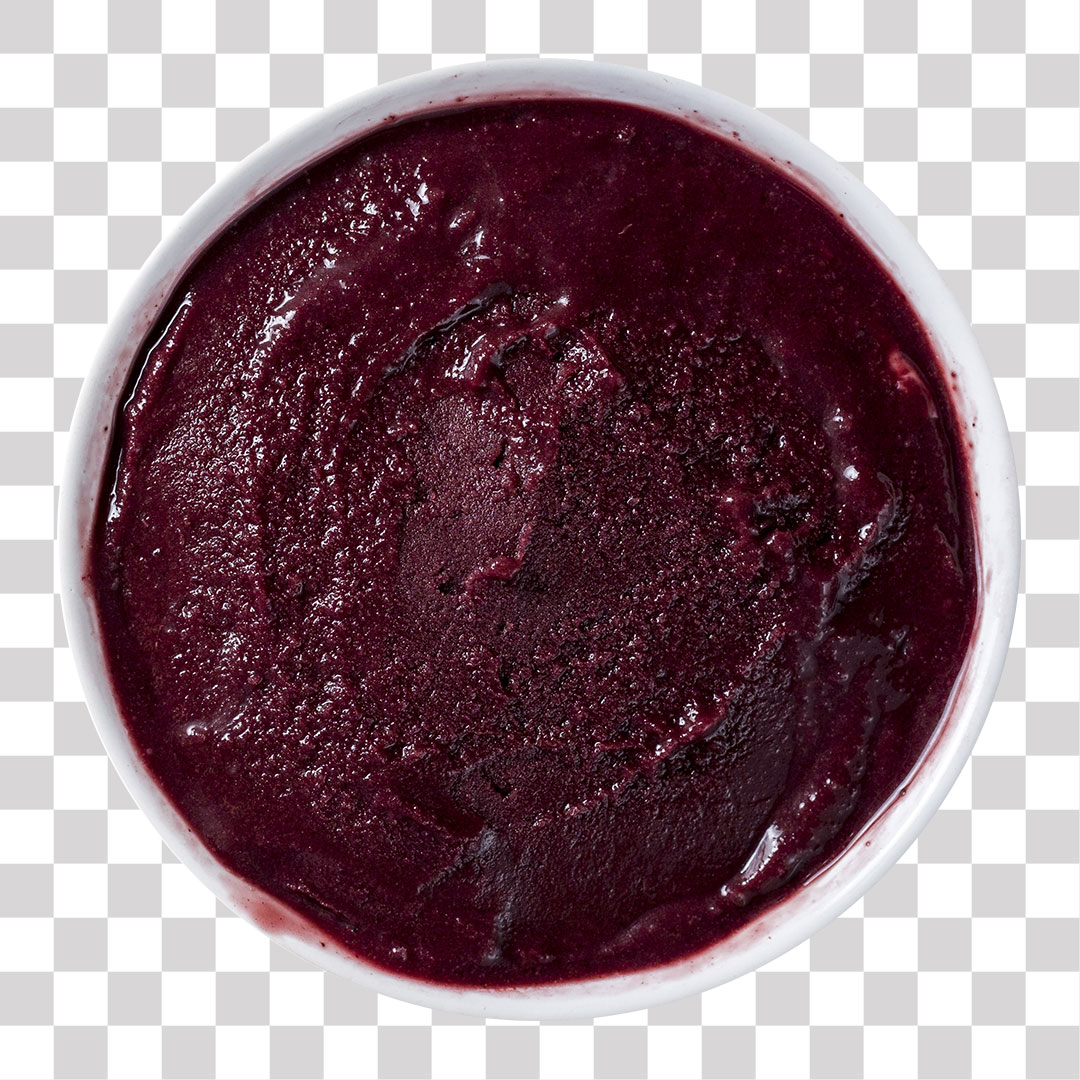 Tigela Grande de Açaí Puro PNG Sem Fundo Transparente