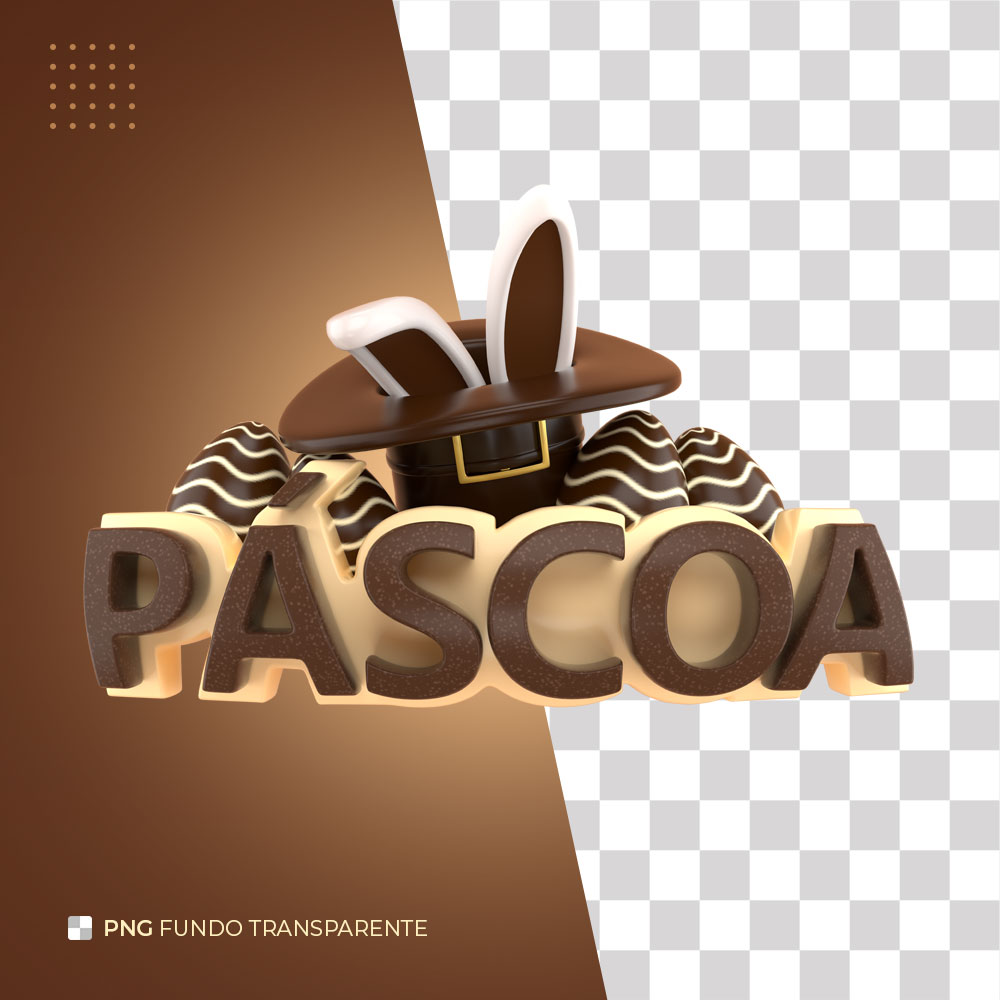 Selo 3D Páscoa Ovos de Páscoa PNG Transparente Sem Fundo