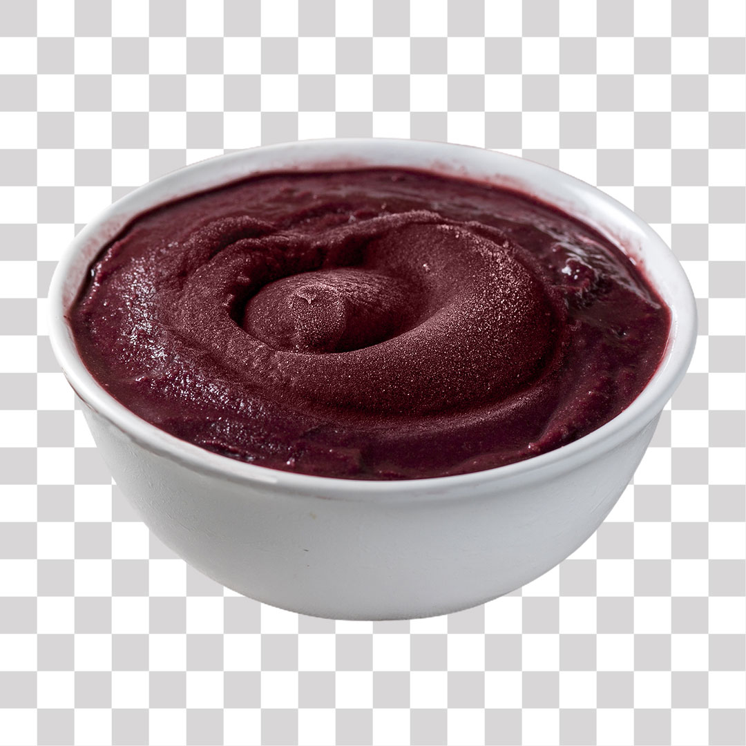 Tigela de Açaí Puro PNG Sem Fundo Transparente
