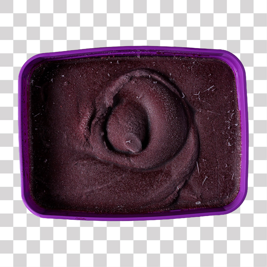 Pote de Sorvete de Açaí PNG Sem Fundo Transparente