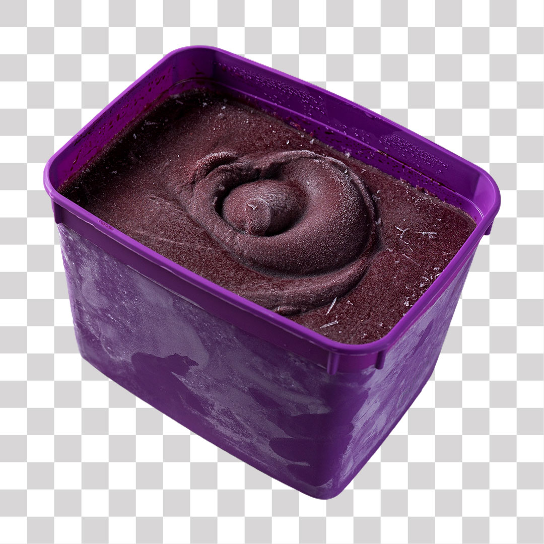 Pote de Sorvete de Açaí PNG Sem Fundo Transparente