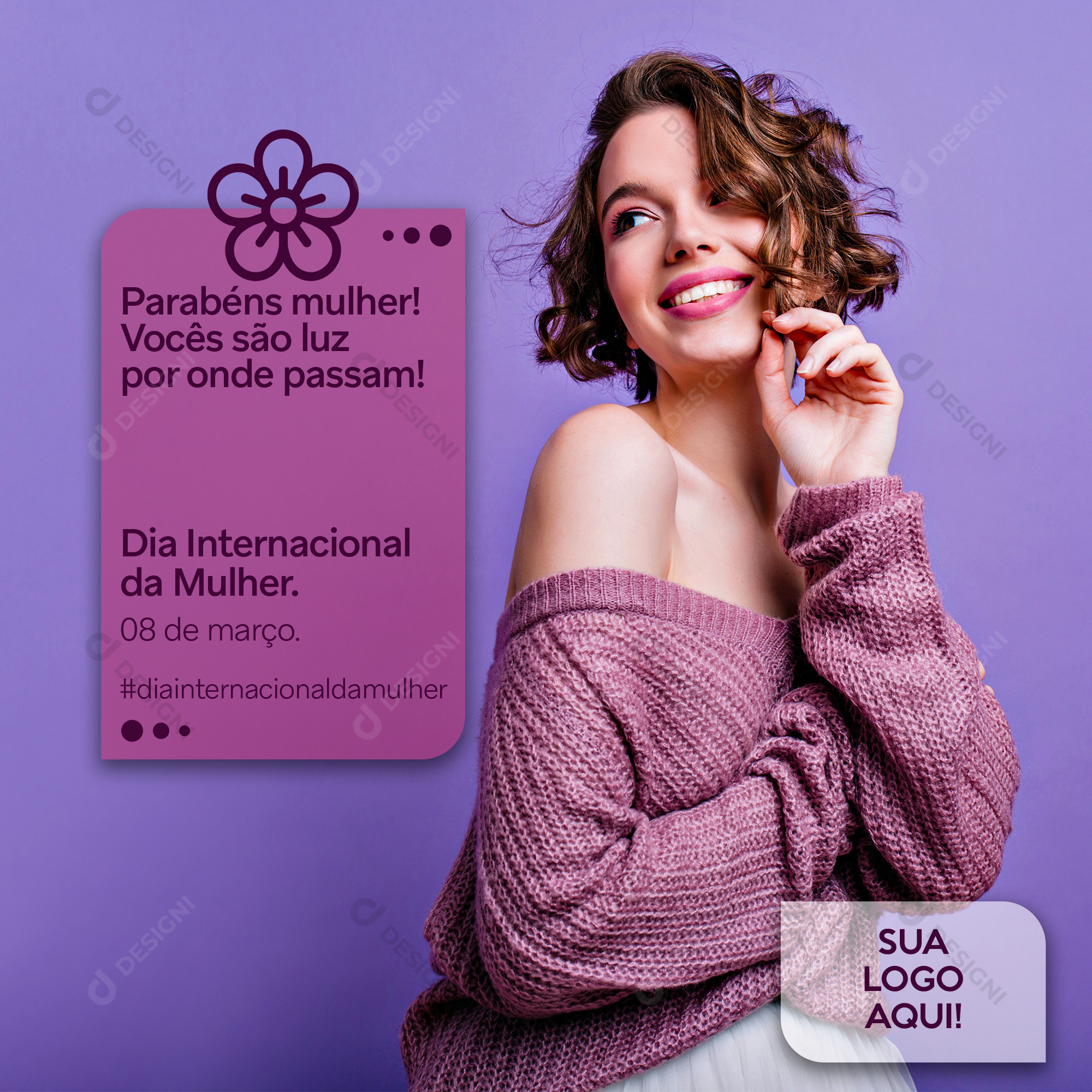 Dia Internacional da Mulher Social Media PSD Editável