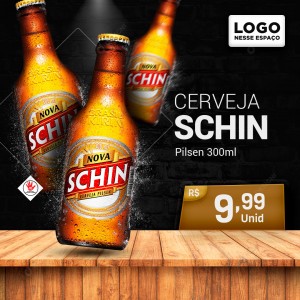 Cerveja Schin Pilsen 300ml Social Media PSD Editável