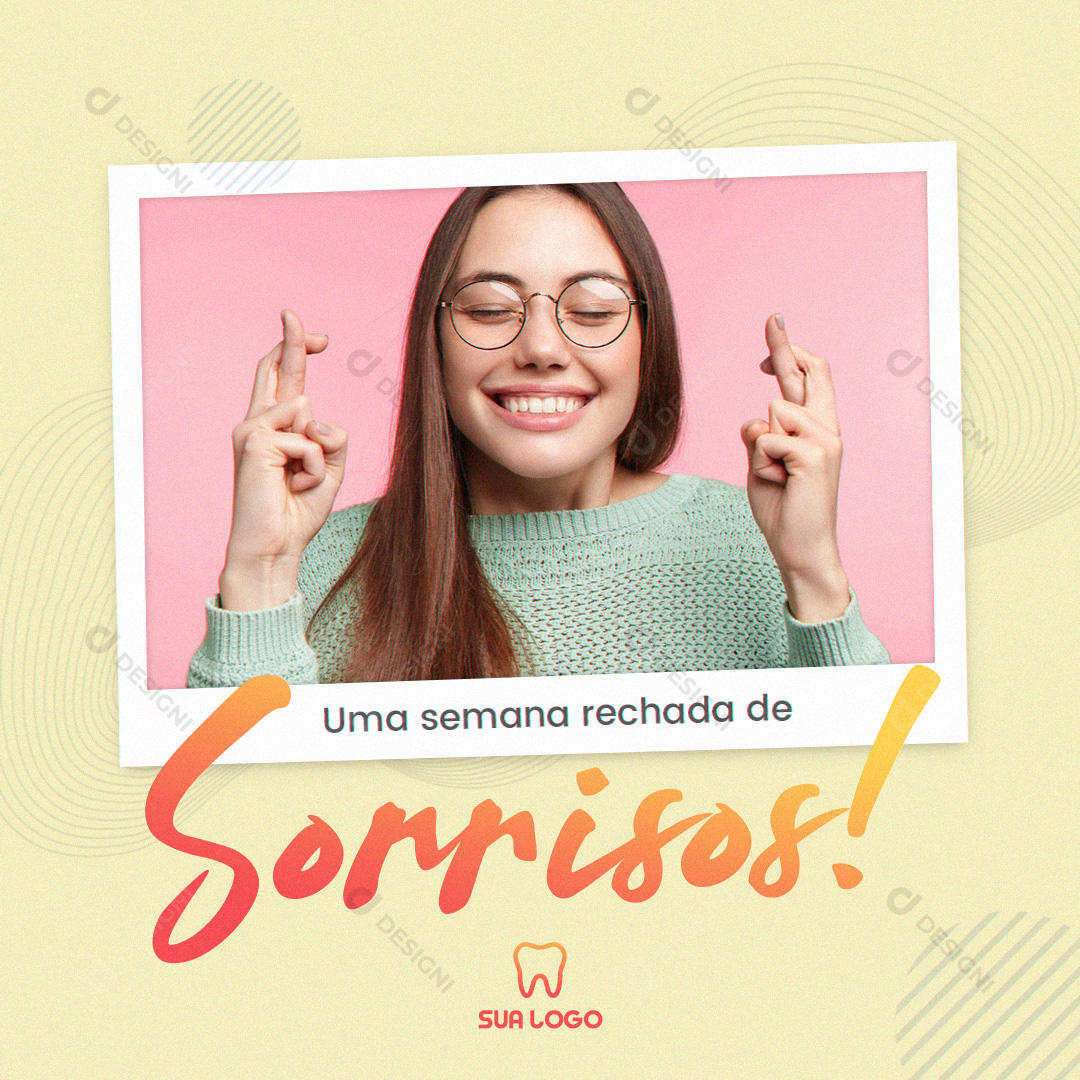 Uma Semana Recheada de Sorriso Social Media PSD Editável