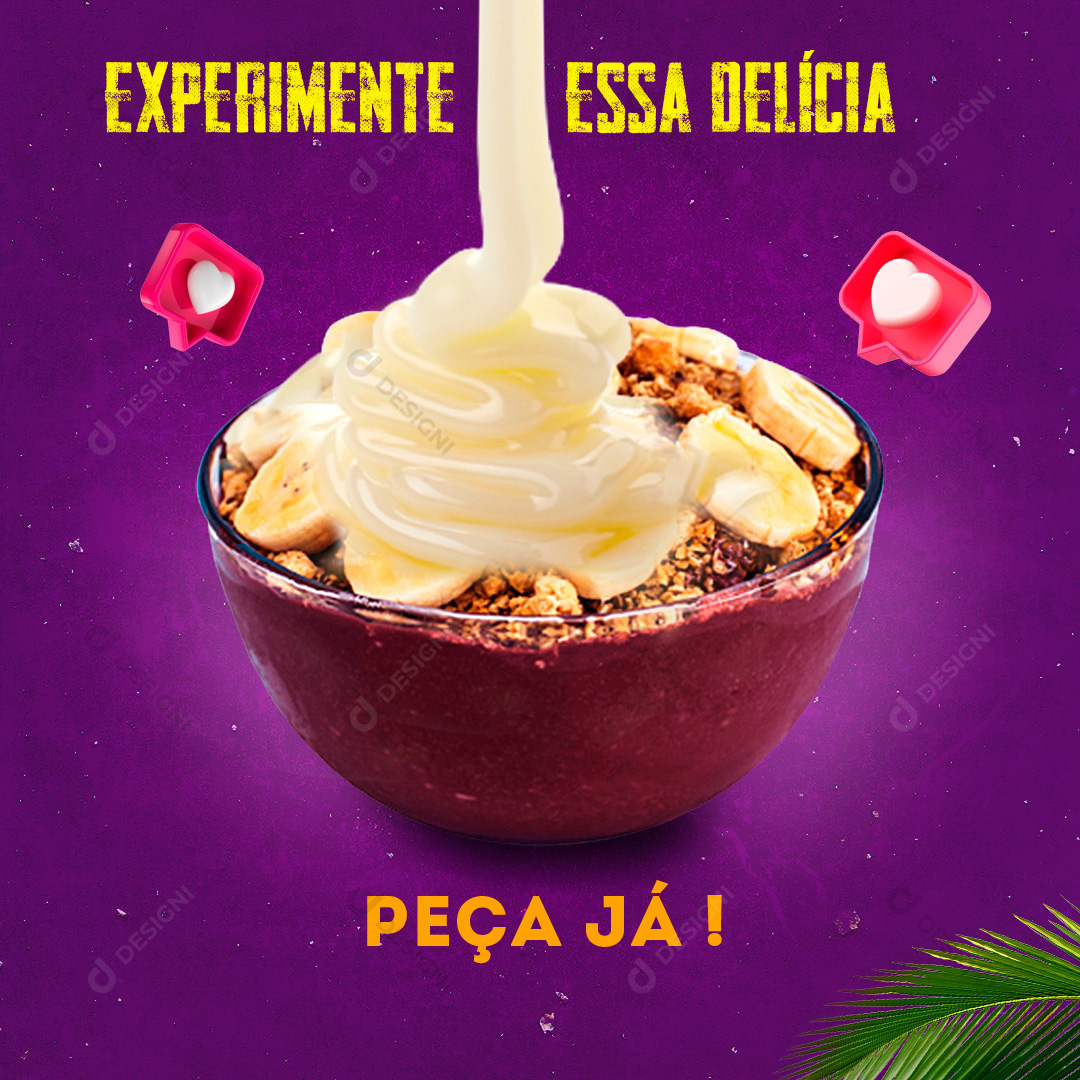 Açaí Açaíteria Social Media PSD Editável