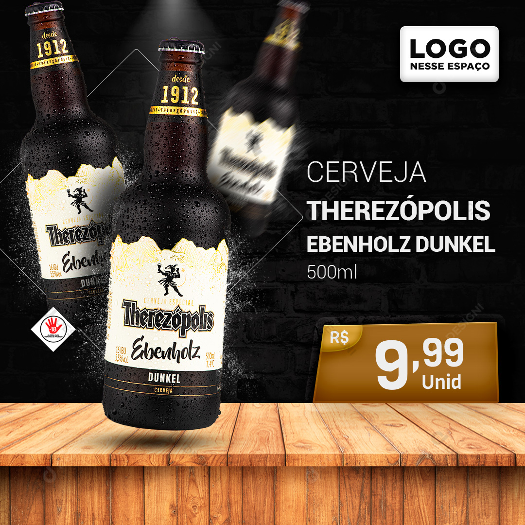 Cerveja Therezópolis Ebenholz Dunkel 500ml Social Media PSD Editável