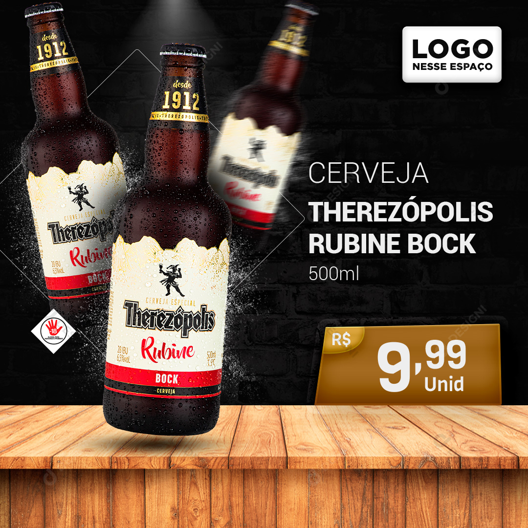 Cerveja Therezópolis Rubine Bock 500ml Social Media PSD Editável