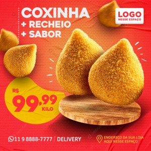 Coxinha Social Media PSD Editável