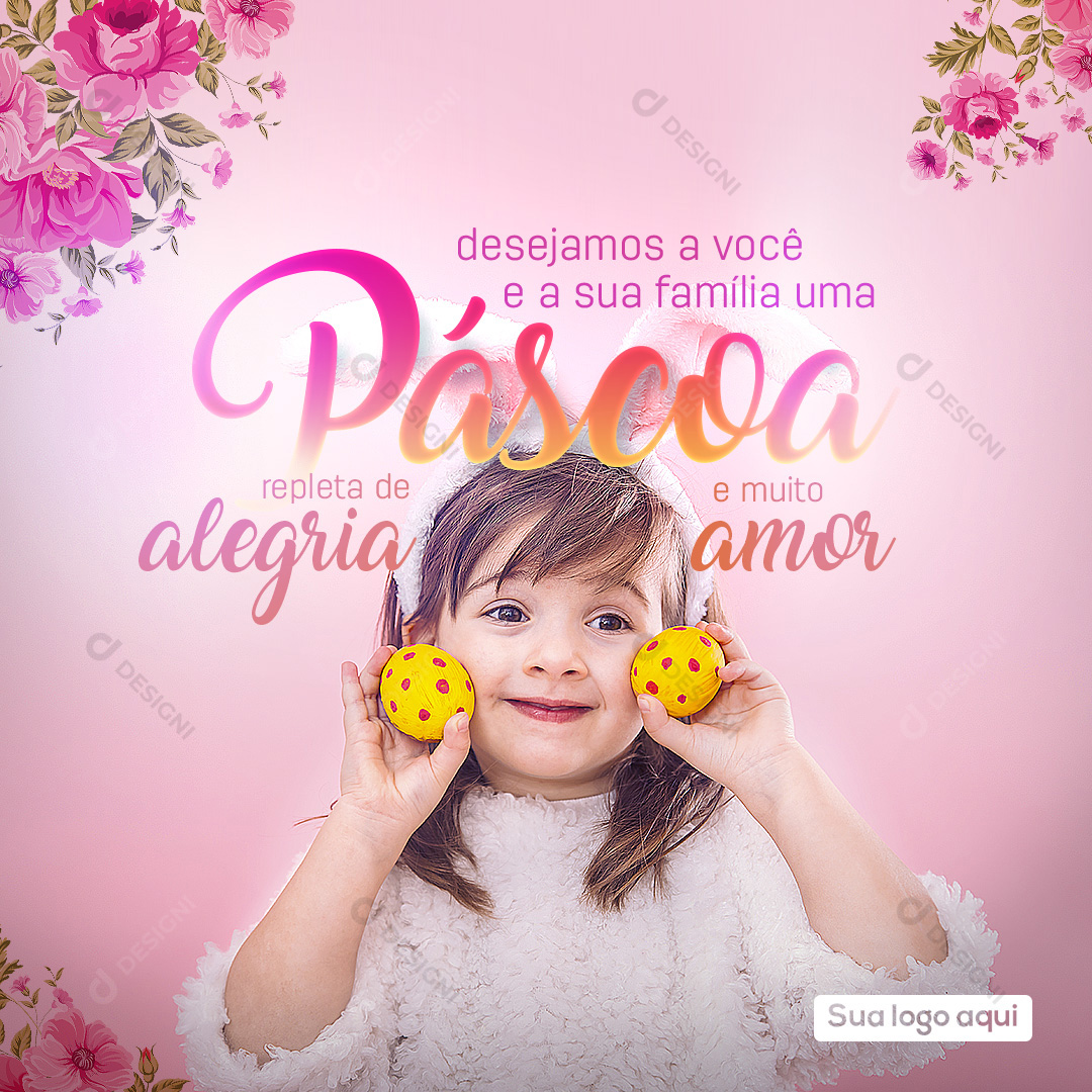 Páscoa Corporativo Social Media PSD Editável