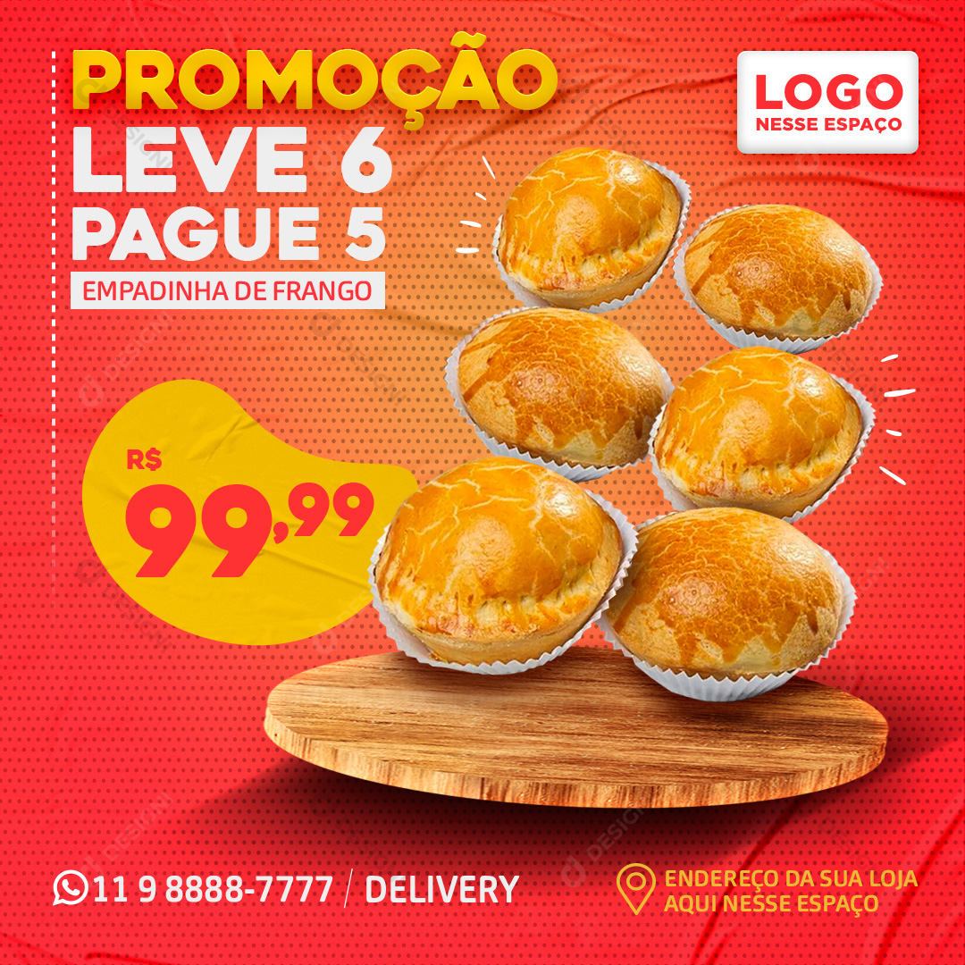 Empadinha Social Media PSD Editável Lanche